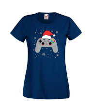 Дамска коледна тениска Christmas Gamer Gamepad