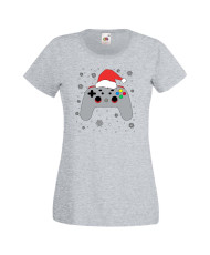 Дамска коледна тениска Christmas Gamer Gamepad