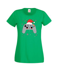 Дамска коледна тениска Christmas Gamer Gamepad