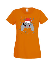 Дамска коледна тениска Christmas Gamer Gamepad