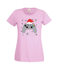 Дамска коледна тениска Christmas Gamer Gamepad