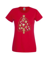 Дамска коледна тениска Christmas Treats Christmas Tree
