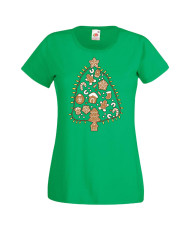 Дамска коледна тениска Christmas Treats Christmas Tree