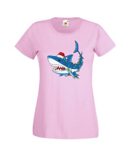 Дамска коледна тениска Christmas Shark