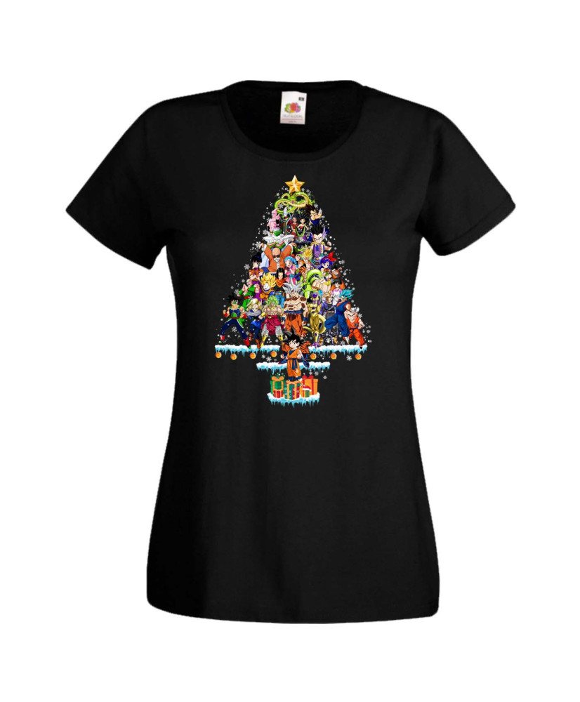 Дамска коледна тениска Dragon Ball Z Christmas Tree