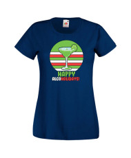 Дамска коледна тениска Happy Alcoholidays