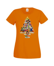 Дамска коледна тениска Dragon Ball Z Christmas Tree