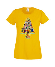 Дамска коледна тениска Dragon Ball Z Christmas Tree