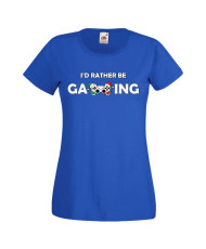 Дамска коледна тениска I Would Rather Be Gaming