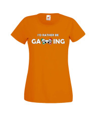 Дамска коледна тениска I Would Rather Be Gaming