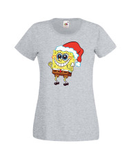 Дамска коледна тениска Spongebob Christmas Hat