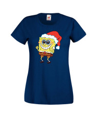 Дамска коледна тениска Spongebob Christmas Hat