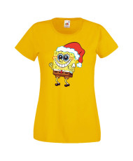 Дамска коледна тениска Spongebob Christmas Hat