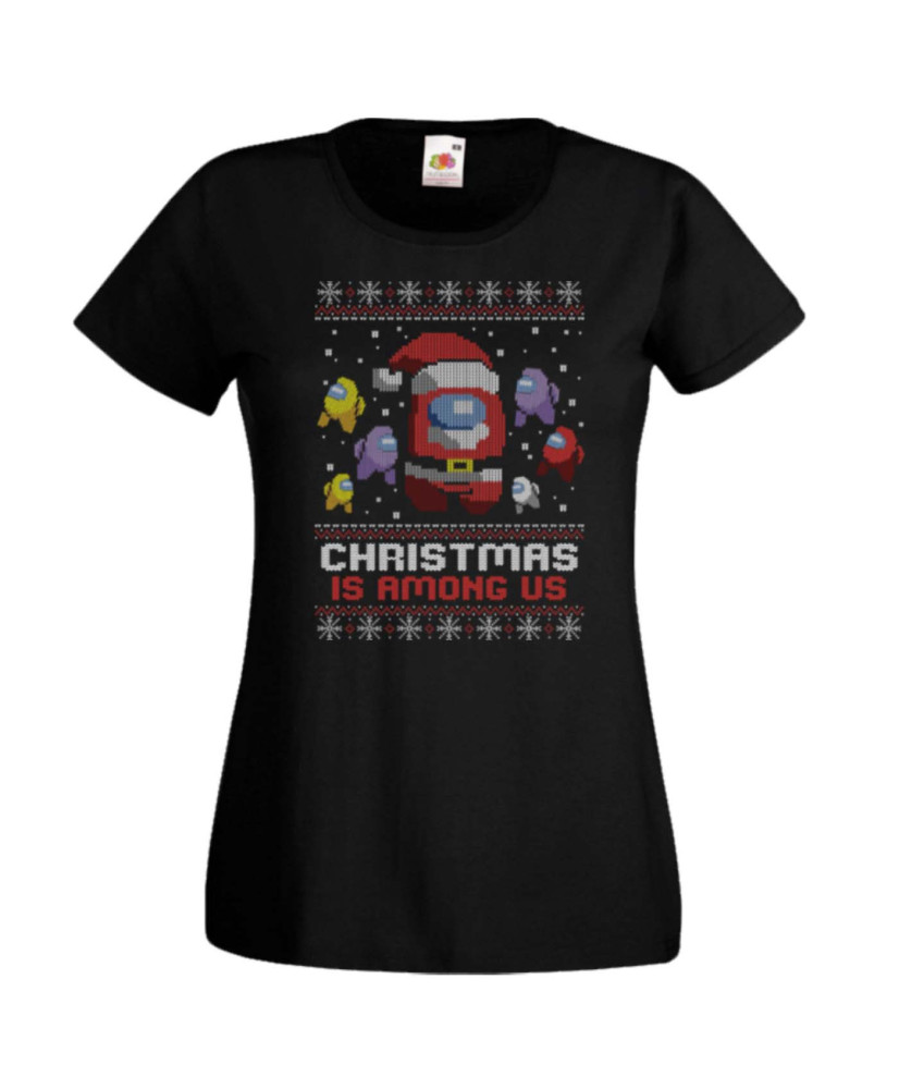 Дамска коледна тениска Christmas Is Among Us
