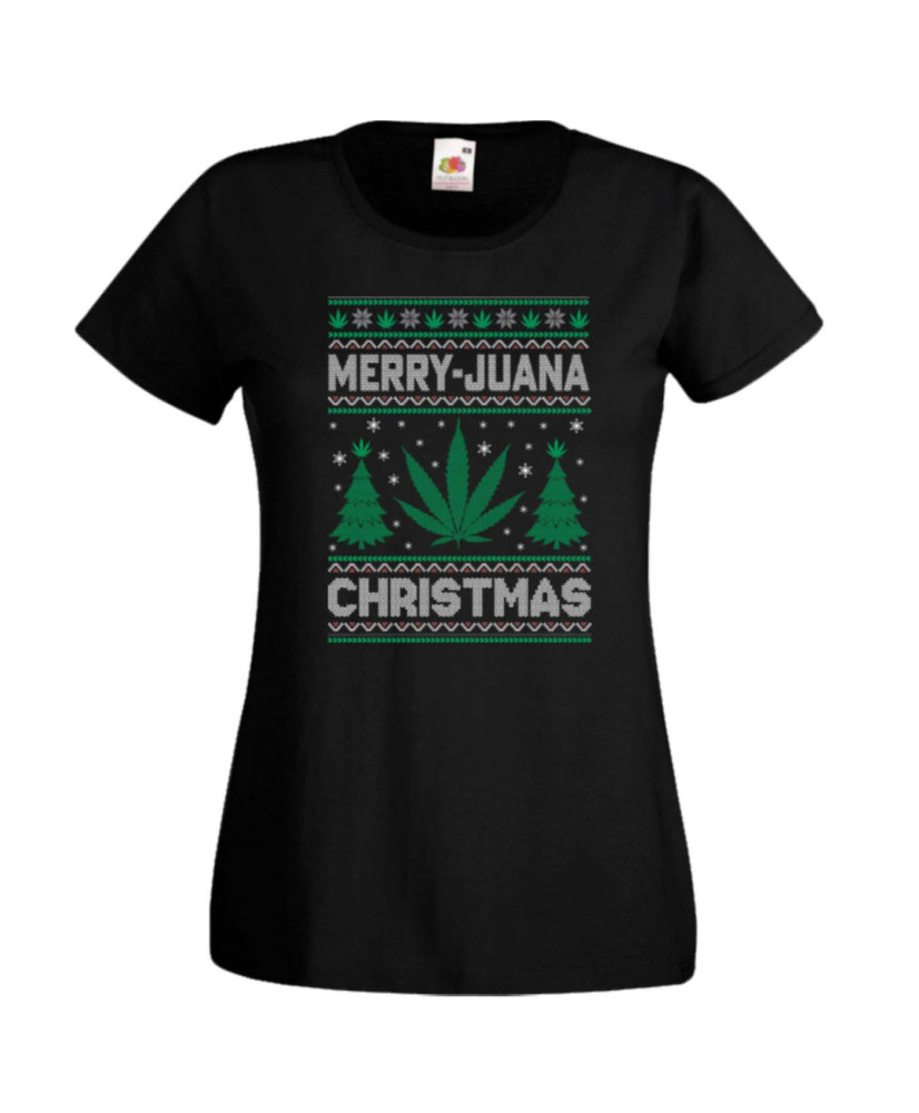 Дамска коледна тениска Merry Juana Christmas