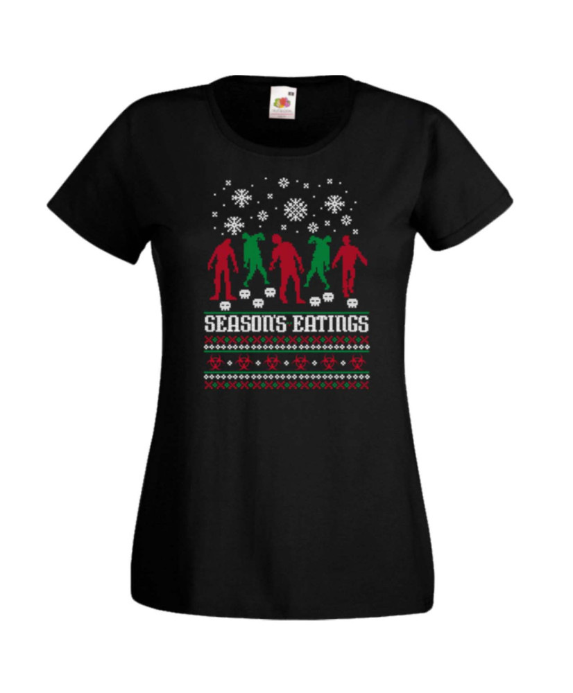 Дамска коледна тениска The Walking Dead Zombies Christmas 02