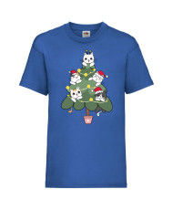 Детска тениска Коледа Cat Xmas Tree 02