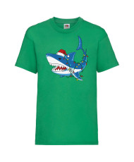Детска тениска Коледа Christmas Shark
