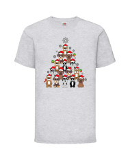 Детска тениска Коледа Dogs Christmas Tree