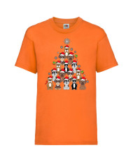 Детска тениска Коледа Dogs Christmas Tree