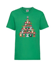 Детска тениска Коледа Dogs Christmas Tree