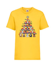 Детска тениска Коледа Dogs Christmas Tree