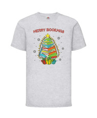 Детска тениска Коледа Merry Bookmas Books Christmas Tree
