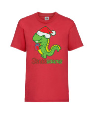 Детска тениска Коледа Santasaurus