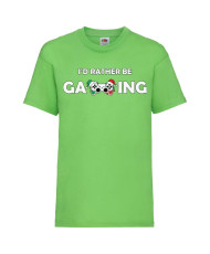 Детска тениска Коледа I Would Rather Be Gaming