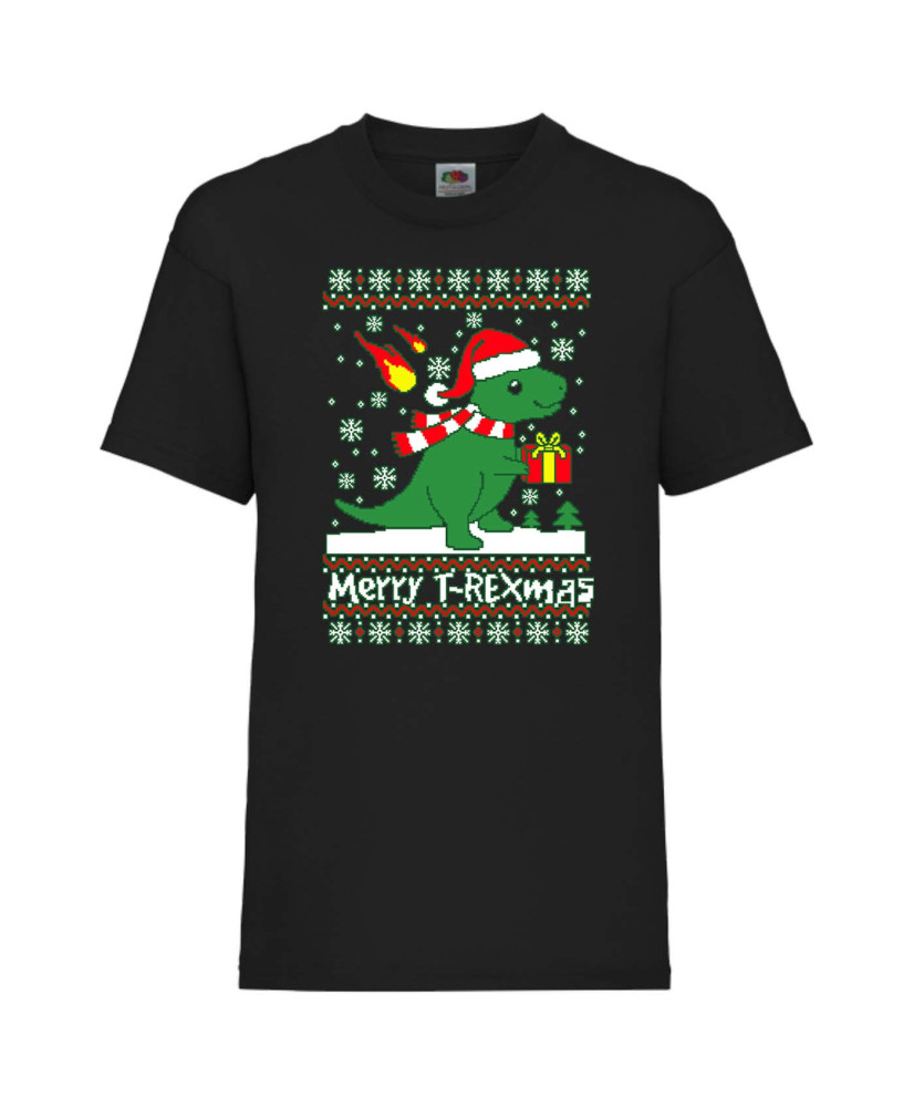 Детска тениска Коледа T-Rex Christmas