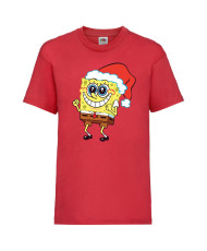 Детска тениска Коледа Spongebob Christmas Hat