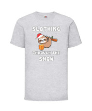 Детска тениска Коледа Slothing Through The Snow