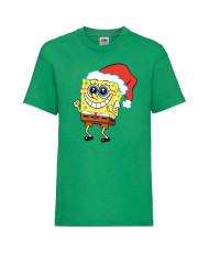 Детска тениска Коледа Spongebob Christmas Hat