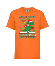 Детска тениска Коледа T-Rex Christmas