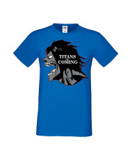 Мъжка тениска Manga Anime Attack on Titan titans are comings