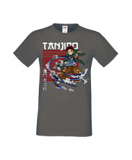 Мъжка тениска Manga Anime Demon Slayer Tanjiro Kamado 01