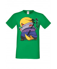 Мъжка тениска Manga Anime Naruto Pikachu Sasuke