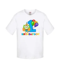 Бебешка тениска Рожден ден birthday boy 1 owl