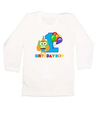 Детска тениска Рожден ден birthday boy 1 owl