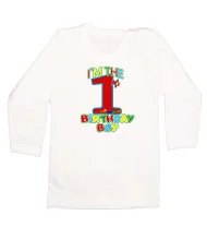 Детска тениска Рожден ден I am the birthday boy 1 train and plane