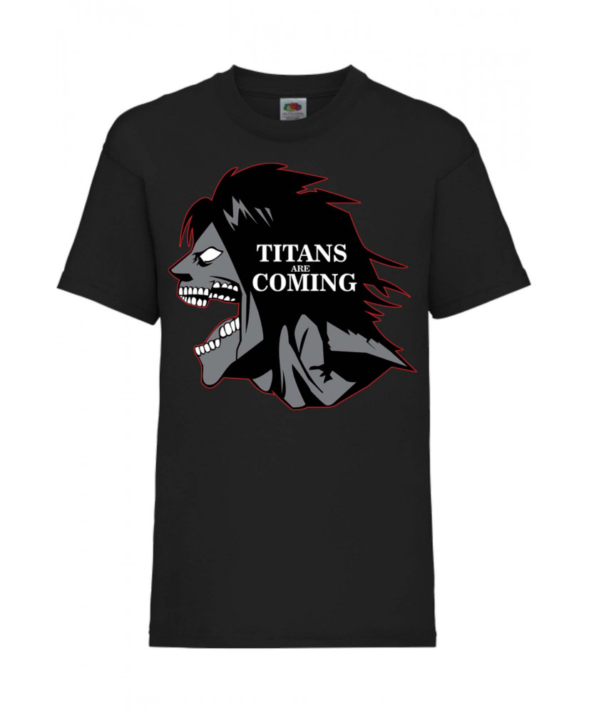 Детска тениска Manga & Anime Attack on Titan titans are comings