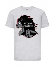Детска тениска Manga & Anime Attack on Titan titans are comings