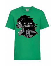 Детска тениска Manga & Anime Attack on Titan titans are comings