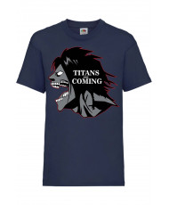 Детска тениска Manga & Anime Attack on Titan titans are comings