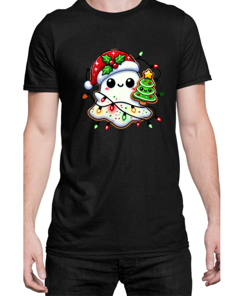 Мъжка Коледна Тениска Christmas Ghost Коледно духче
