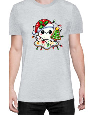 Мъжка Коледна Тениска Christmas Ghost Коледно духче