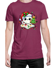 Мъжка Коледна Тениска Christmas Ghost Коледно духче