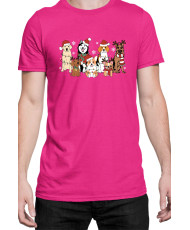 Мъжка Коледна Тениска Christmas dogs Коледни кучета