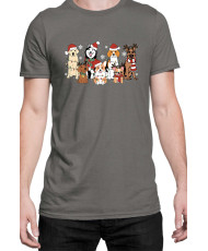 Мъжка Коледна Тениска Christmas dogs Коледни кучета