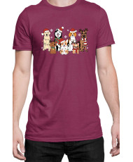 Мъжка Коледна Тениска Christmas dogs Коледни кучета